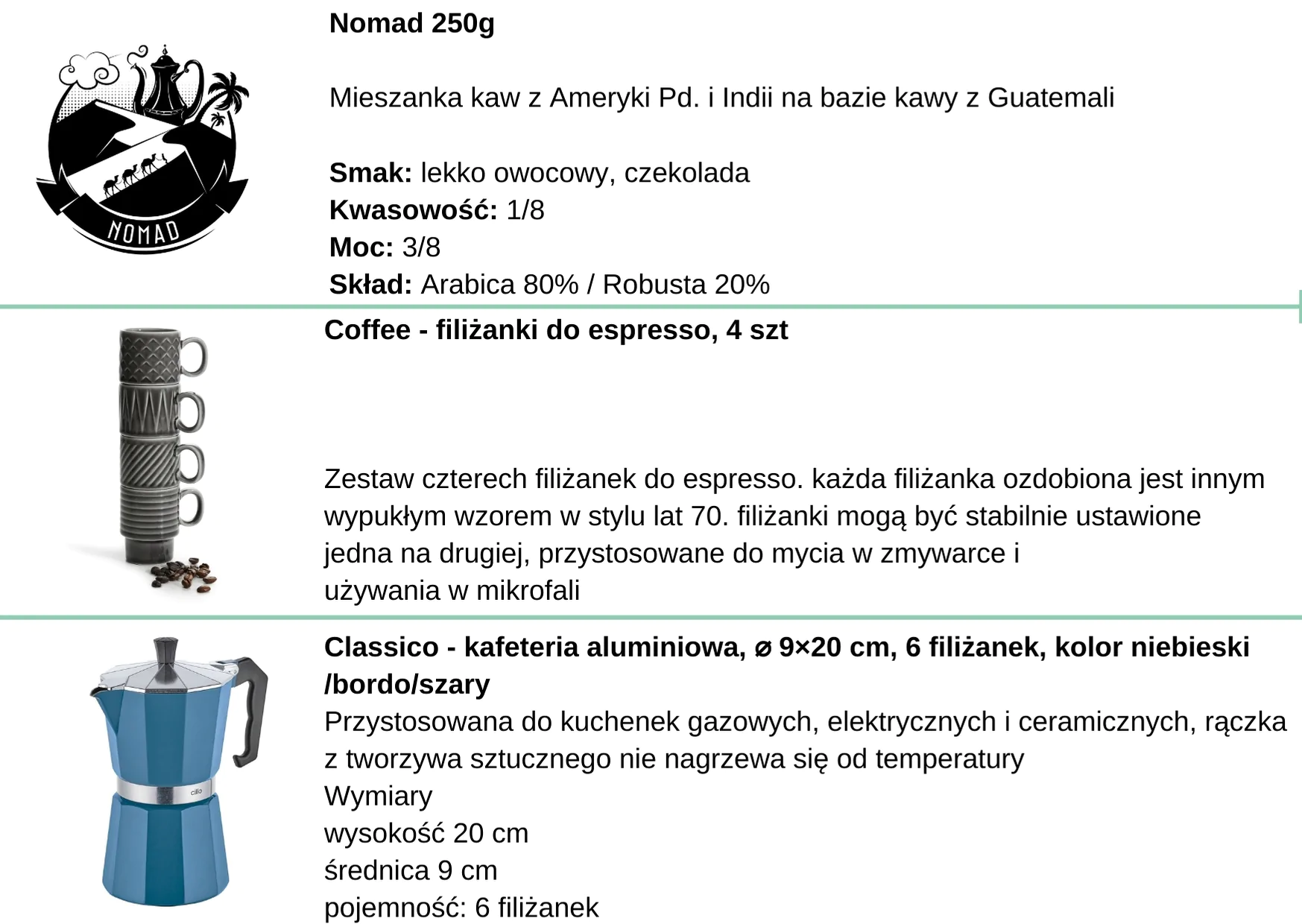 zestaw prezentowy moka